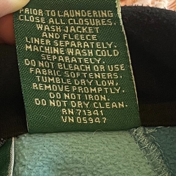 L.L. Bean women's fleece jacket liner small blue two-tone snow winter - Picture 9 of 9